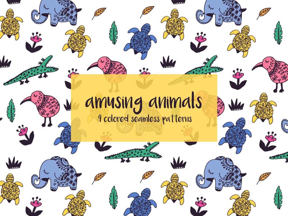 Free Seamless Animals Patterns