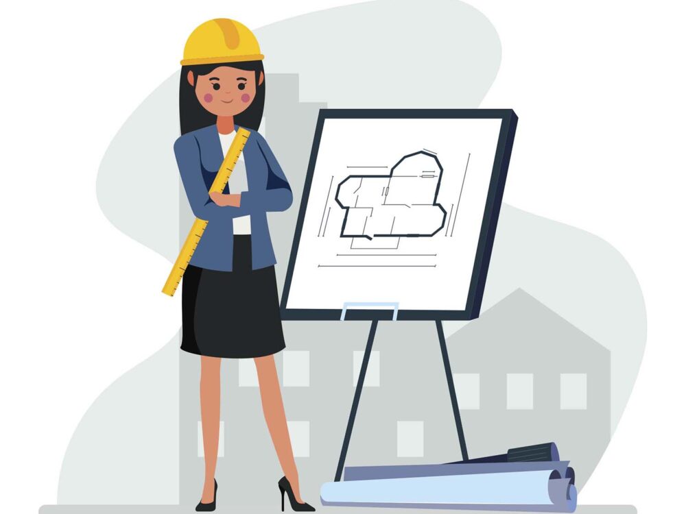 Free Women Architect Vector Illustration