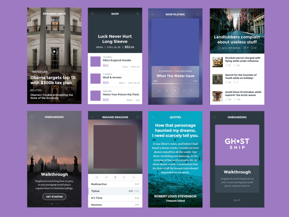 Ghost Ship Mobile UI Kit