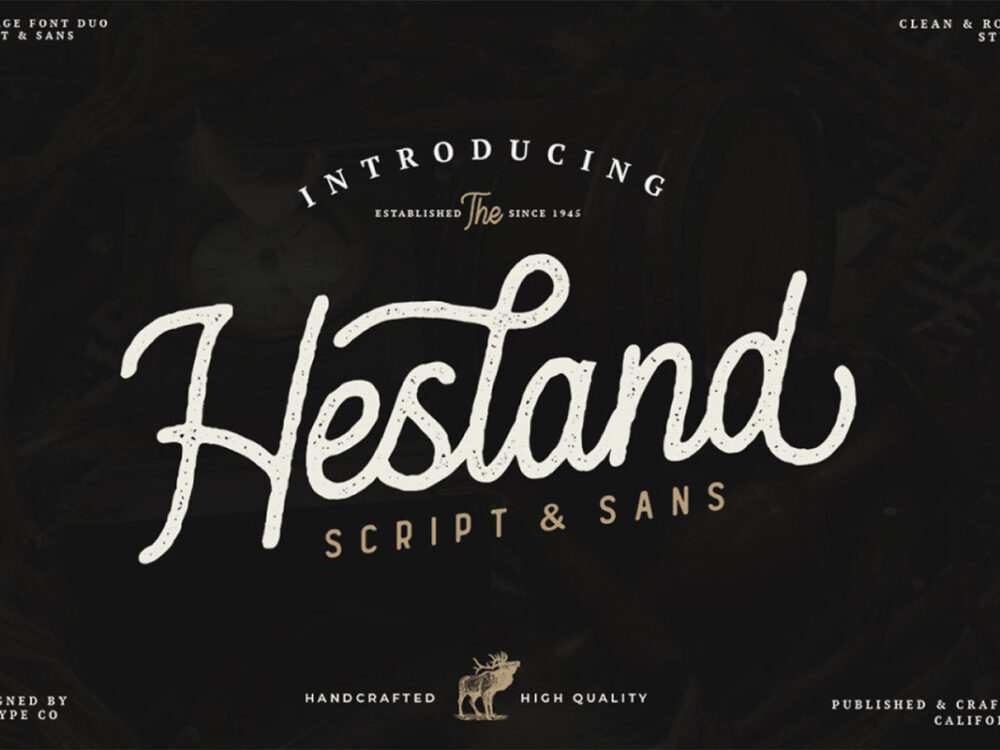 Hesland Vintage Script Font