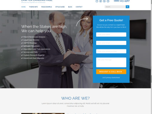 Lawyer Landing Page