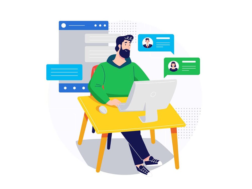 Live Chat Vector Illustration