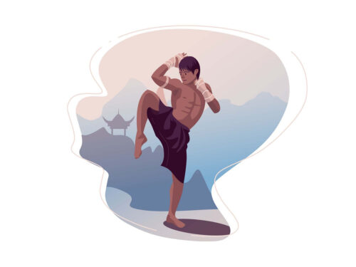 Muay Thai Fighter lllustration (AI)