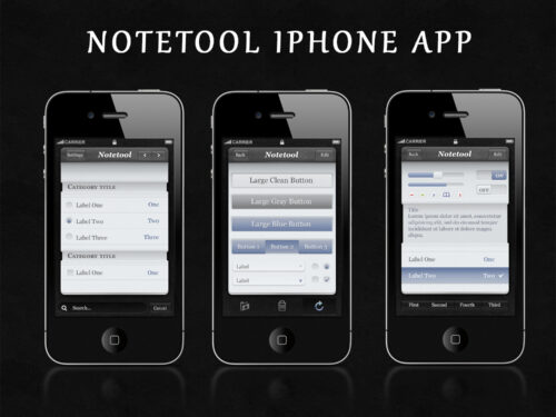 Notetool iPhone App UI-Kit