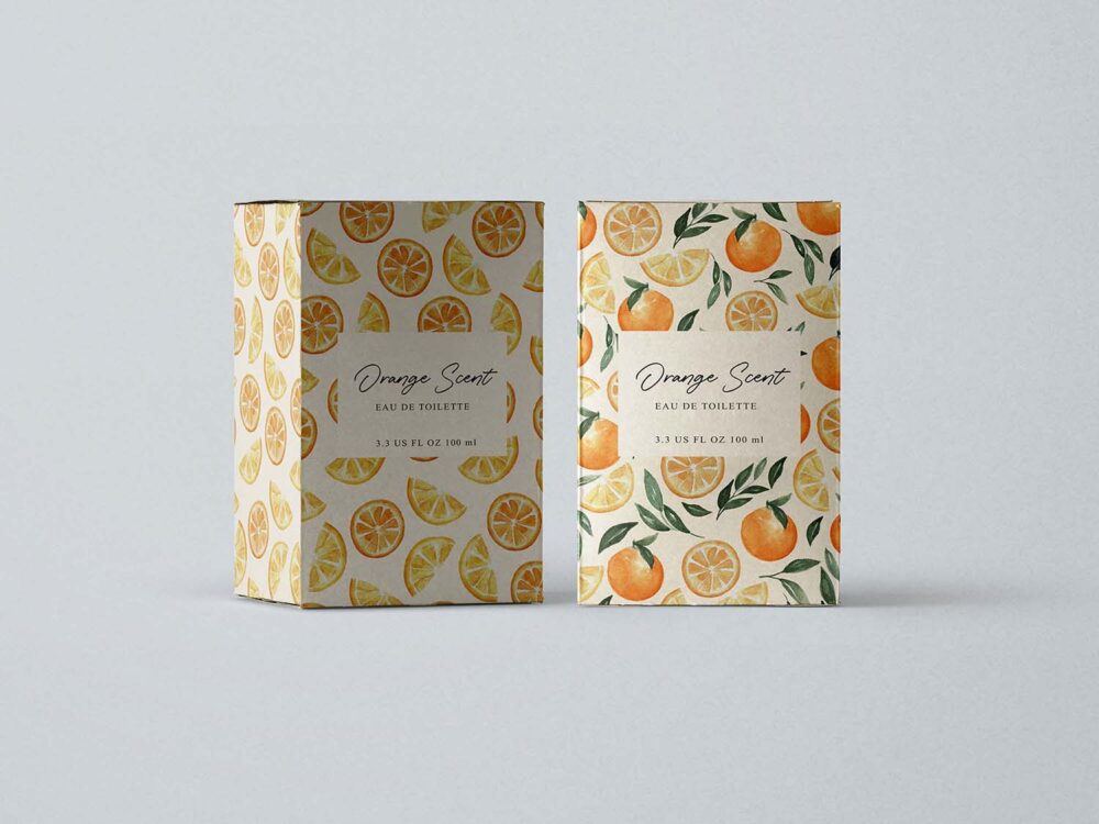 Orange Fruit Watercolor Clipart Patterns