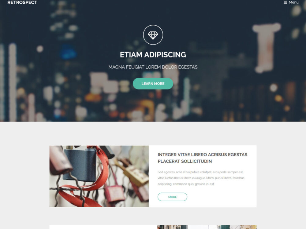 Retrospect HTML Template