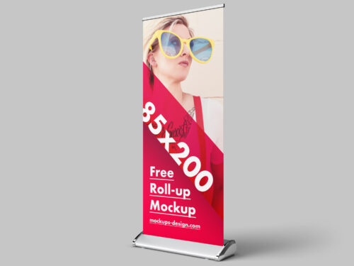Roll-Up Mockup Free PSD