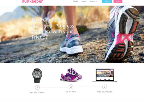 Runkeeper a Mobile App Responsive Web Template