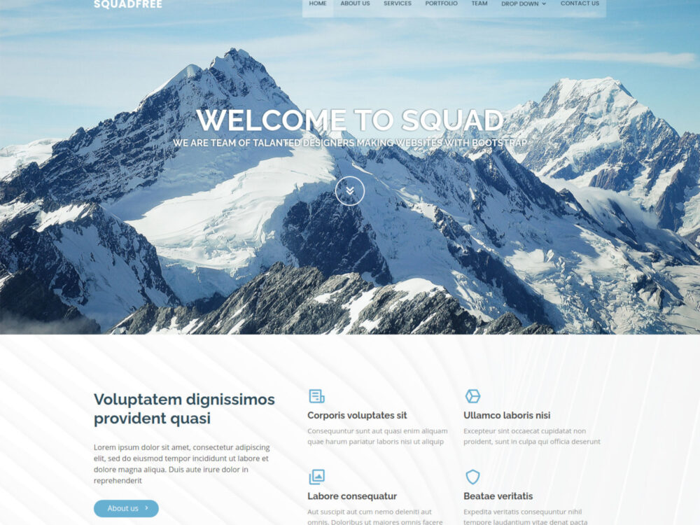 SquadFree – Bootstrap Free HTML Template