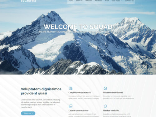 SquadFree – Bootstrap Free HTML Template