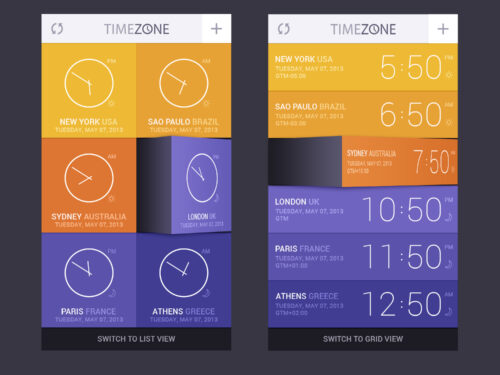 Time Zone App UI