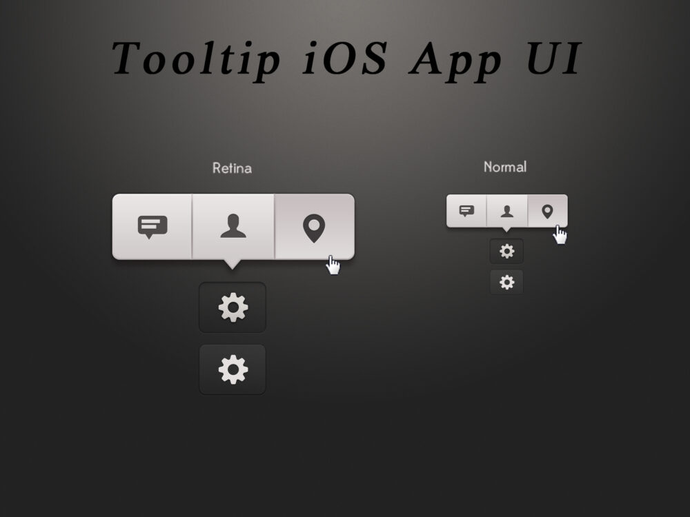 Tooltip iOS App UI PSD