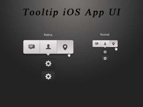 Tooltip iOS App UI PSD
