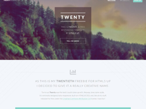 Twenty HTML5 Parallax Template
