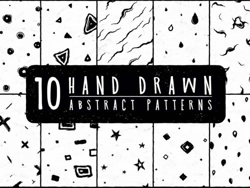 10 Free HandDrawn Abstract Patterns