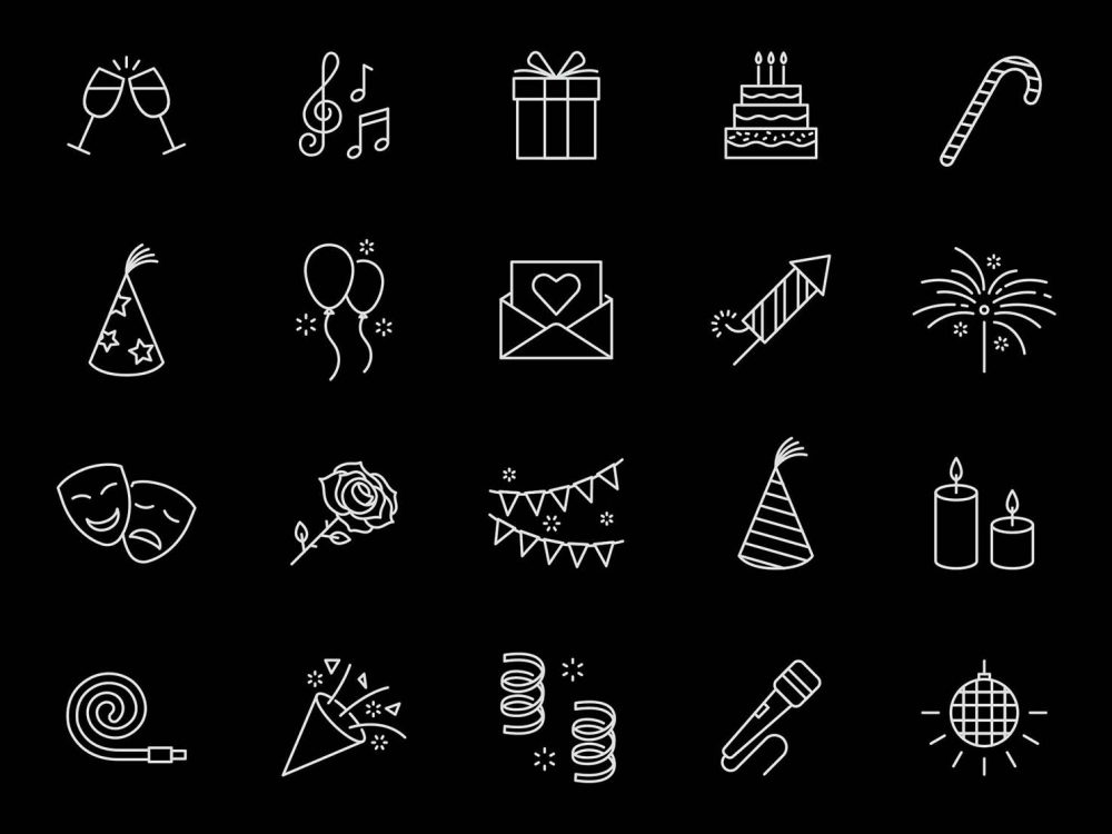 20 Free Celebration Vector Icons