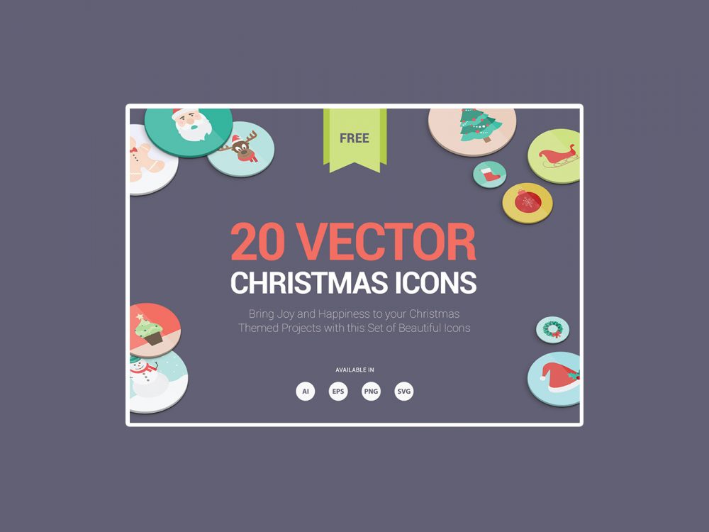 20 Free Christmas Icons Pack