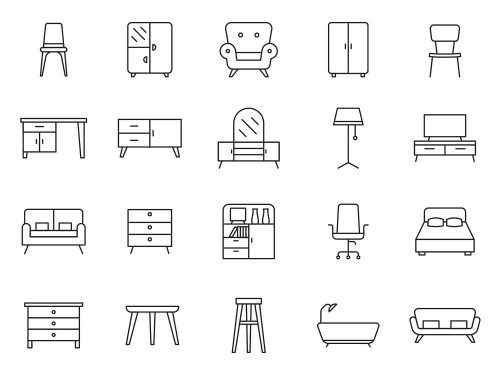 20 Free Furniture Vector Icons