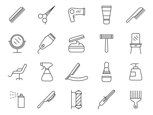 20 Free Hair Salon Vector Icons