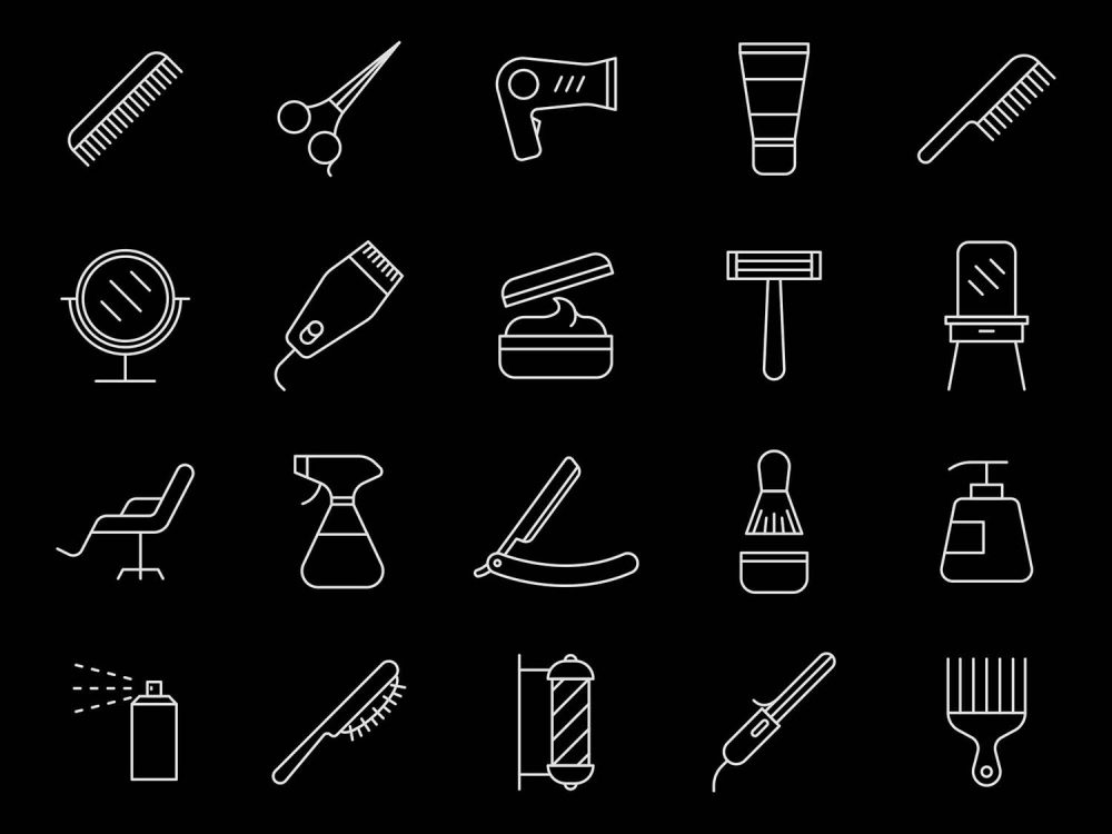 20 Free Hair Salon Vector Icons