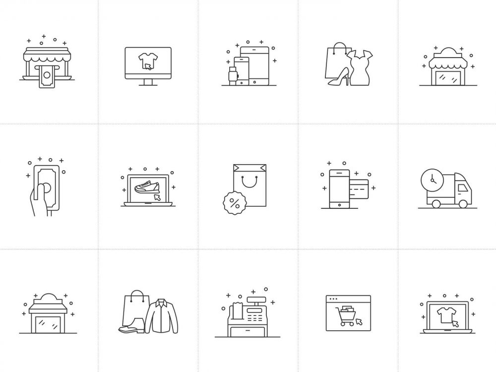 20 Free Shopping and E-commerce Vector Icons