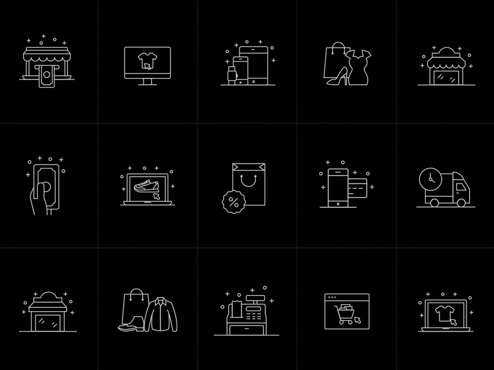 20 Free Shopping and E-commerce Vector Icons