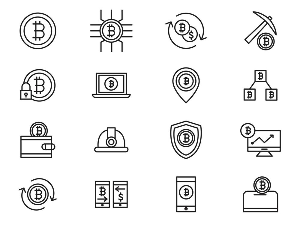25 Free Bitcoin Vector Icons