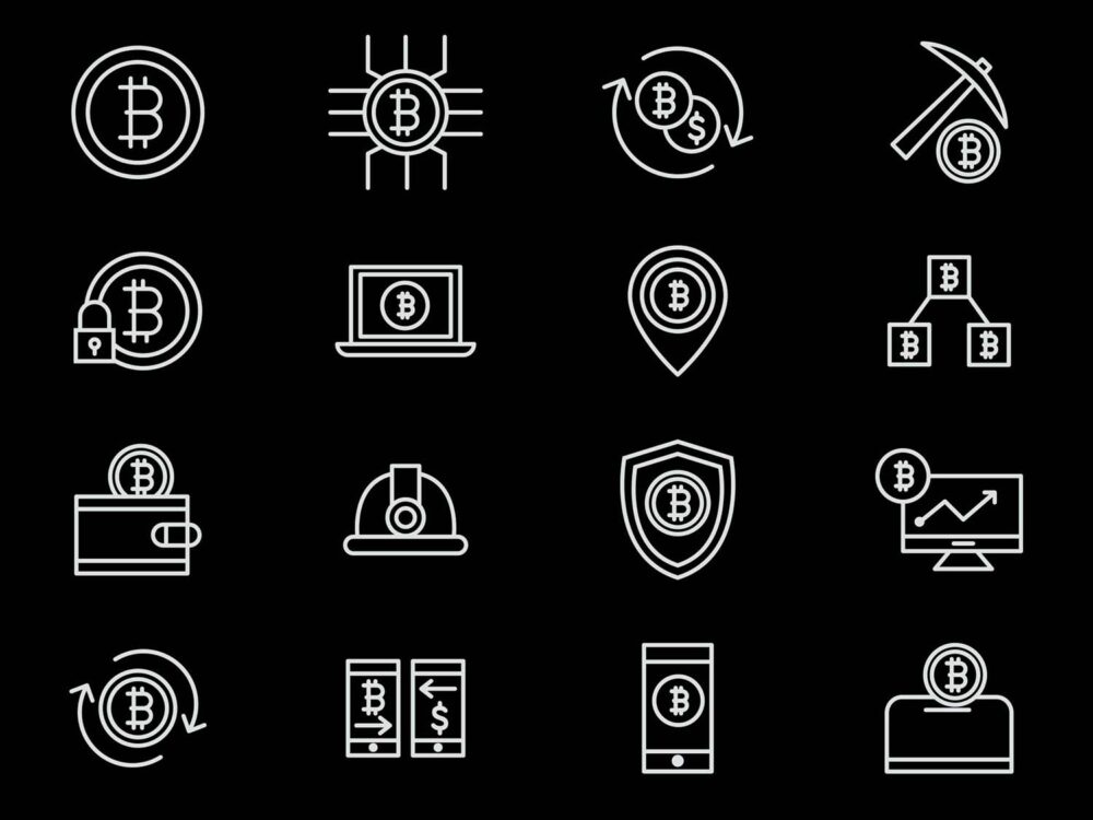 25 Free Bitcoin Vector Icons