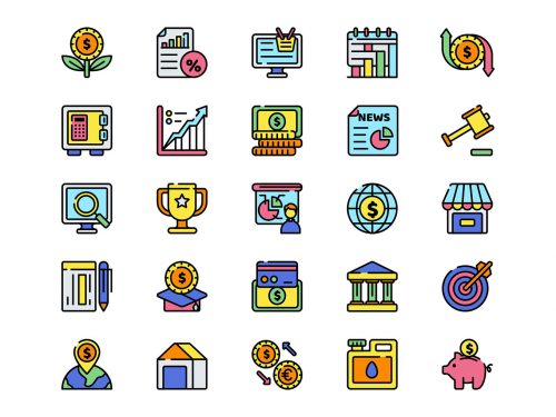 25 Free Economics Vector Icons