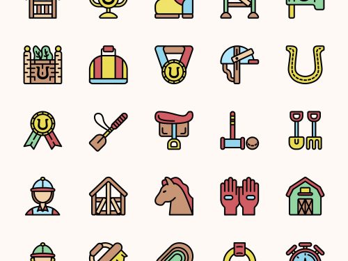 25 Free Equestrian Vector Icons