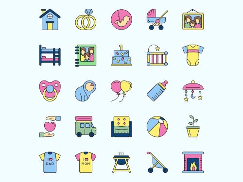 25 Free Family Vector Icons