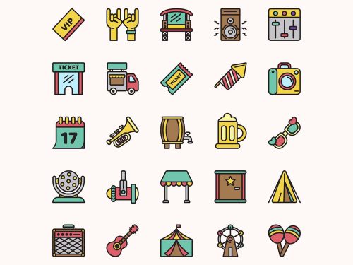 25 Free Festival Vector Icons