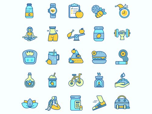 25 Free Healthy Life Vector Icons