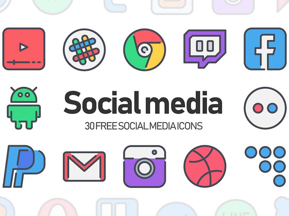 30 Free Social Media Icons
