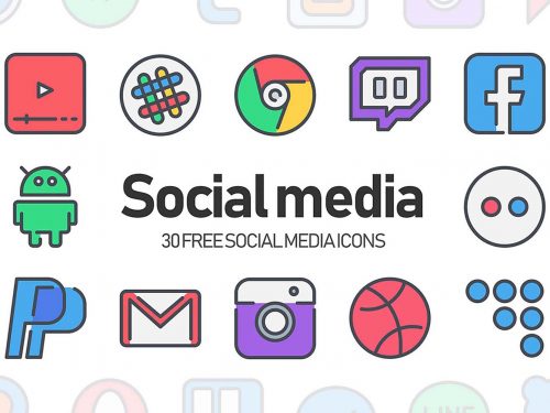 30 Free Social Media Icons
