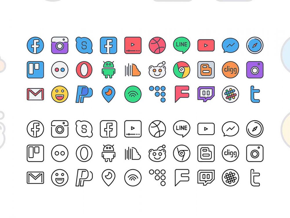 30 Free Social Media Icons