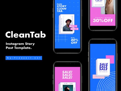 6 CleanTab Instagram Stories Post Templates