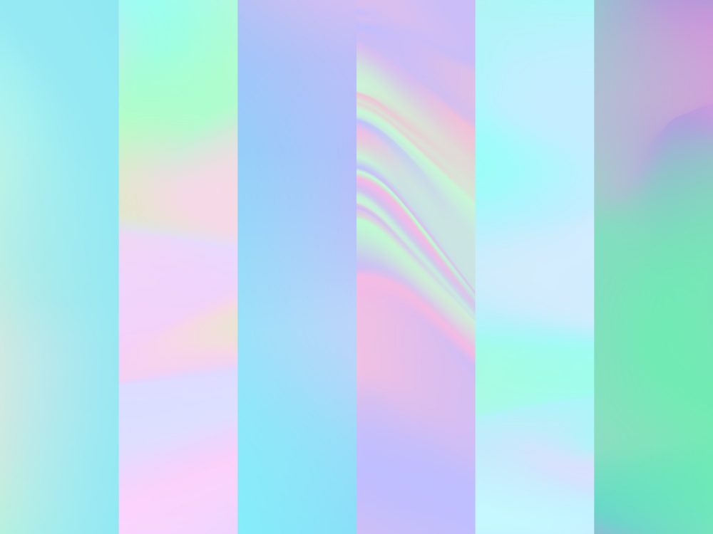 6 Iridescent Holographic Backgrounds