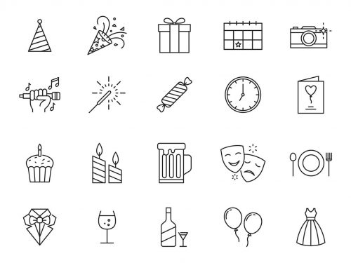 80 Free Celebration & Party Vector Icons