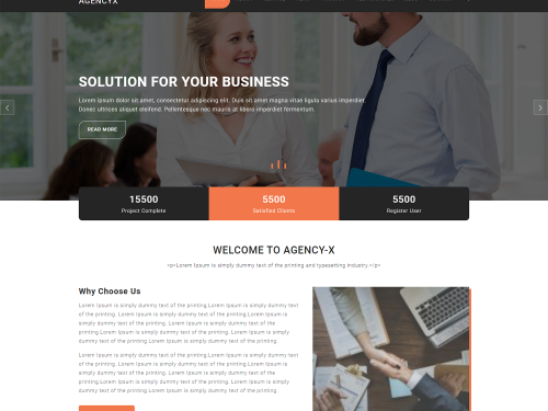 Agency X Free Wordpress Theme
