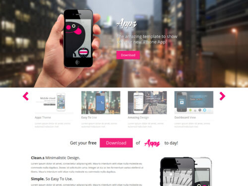 Appz Single Page Responsive Website Template