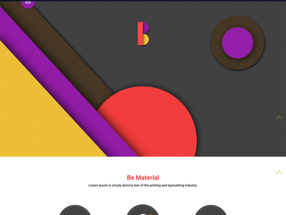 Be Material HTML Template