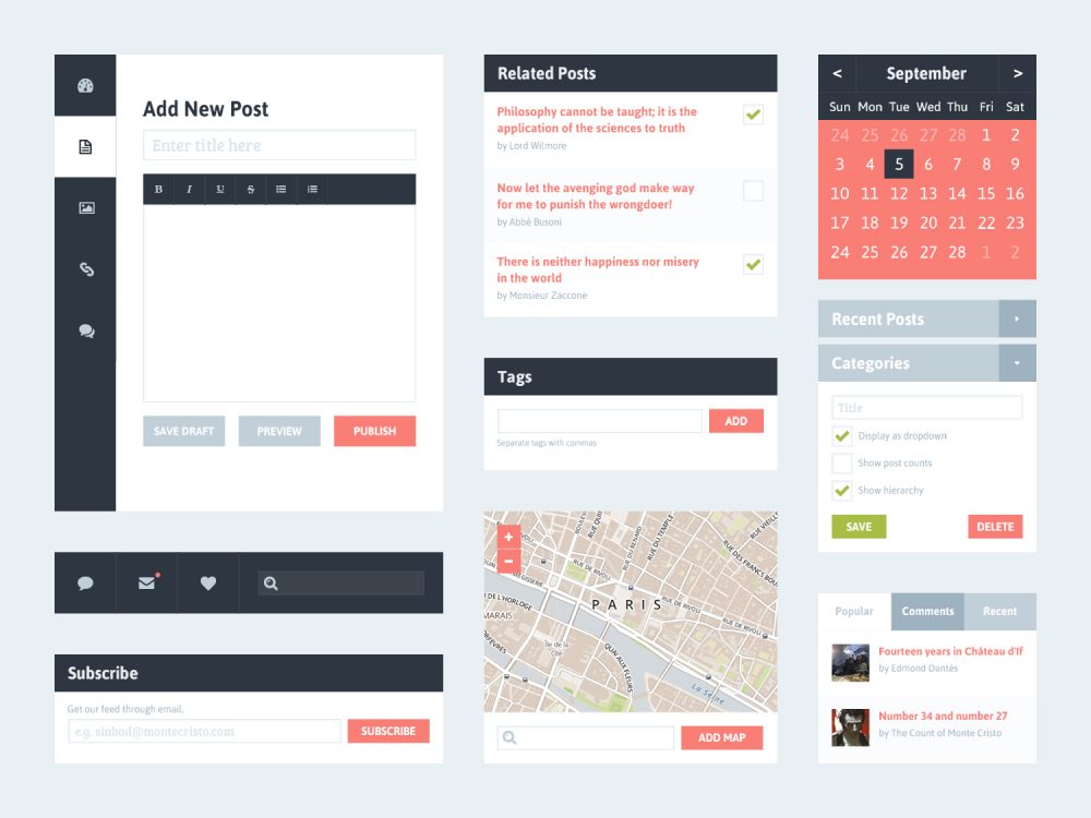 Blog Flat UI Kit