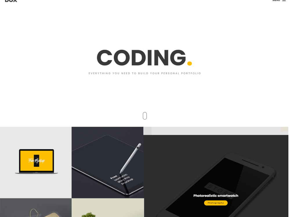 Box Bootstrap Portfolio Template