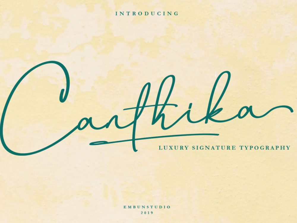 Canthika Stylish Signature Font