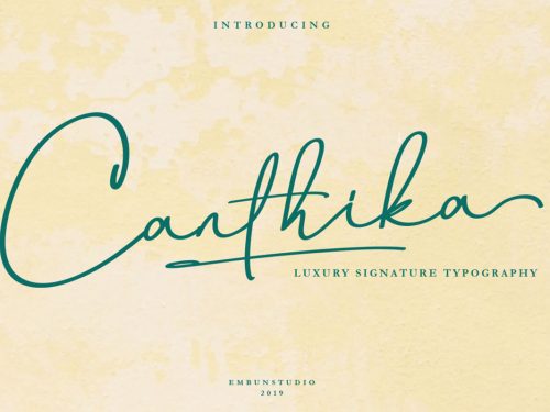 Canthika Stylish Signature Font