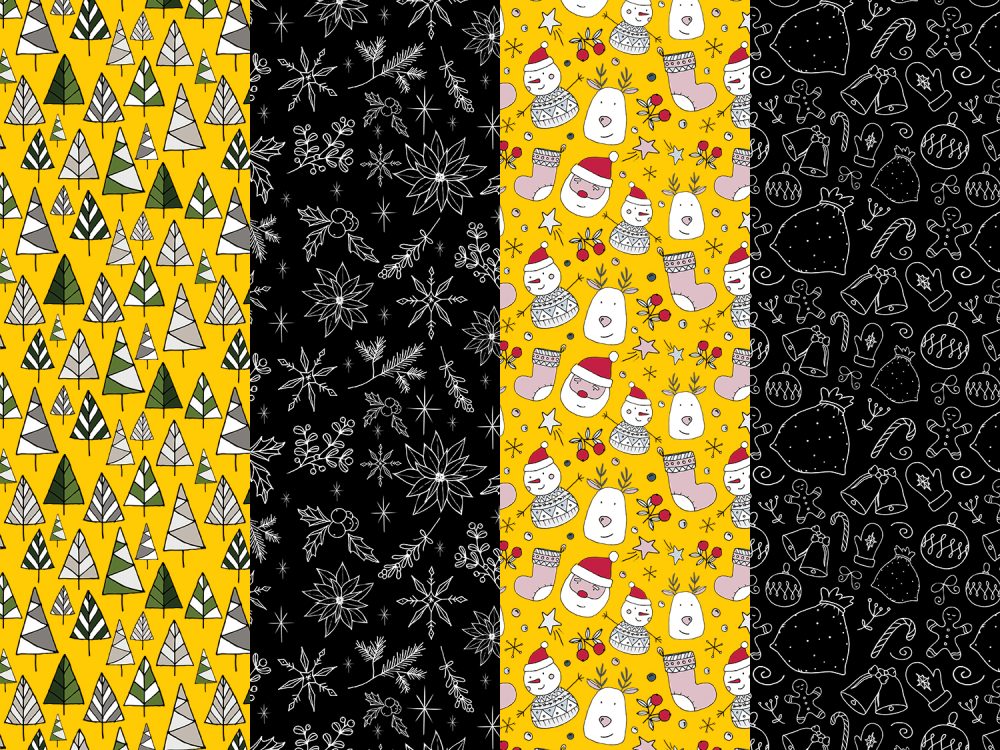 Christmas Decorative Seamless Patterns