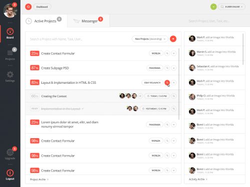 Dashboard UI Freebie