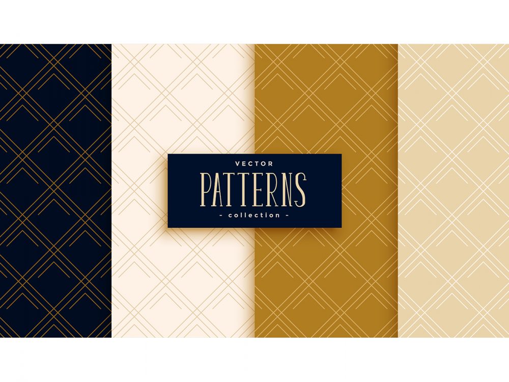 Diagonal Lines or Diamond Patterns Set