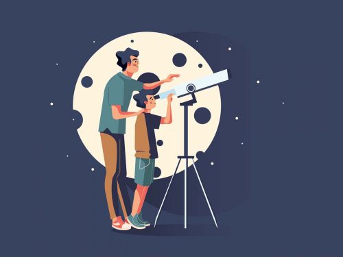 Free Father and Son Vector Illustration